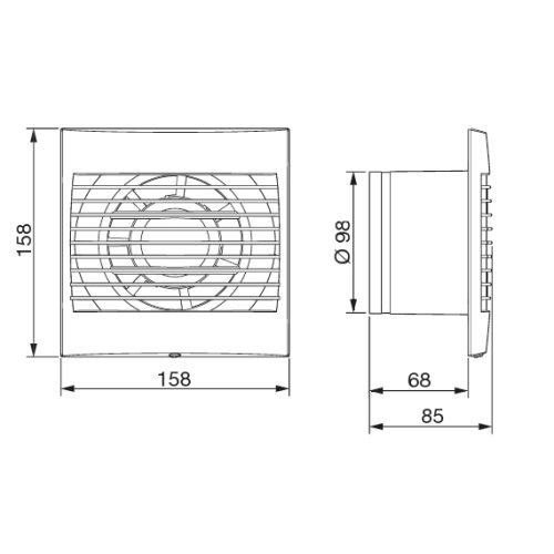 Axiální ventilátor do koupelny se zpětnou klapkou Soler&Palau DECOR 100/CZ/12V - Obrázek 2