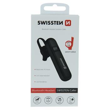 BLUETOOTH HEADSET SWISSTEN CALLER ČERNÝ 51104100