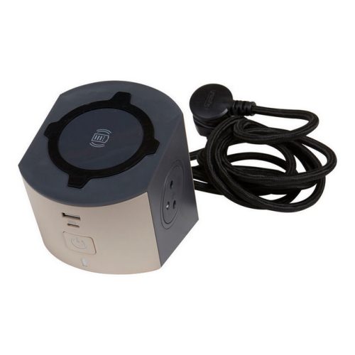 Bezdrátová nabíječka USB A+C 2x2P+T Legrand 49402 bílá/hnědošedá - Obrázek 2