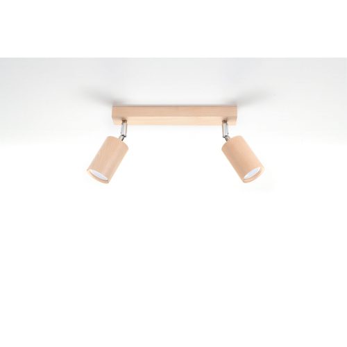 Bodové svítidlo SOLLUX Berg 2 GU10 2x40W bez zdroje SL.0702 přírodní dřevo - Obrázek 2