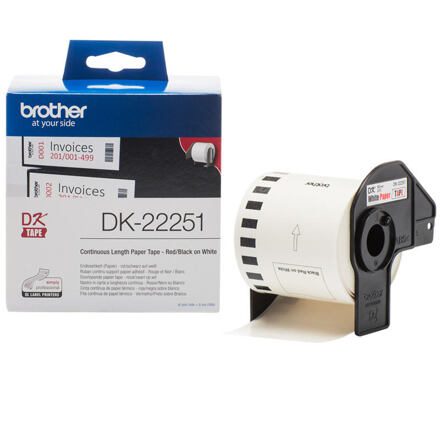 Brother DK-22251 - černá a červená na bílé