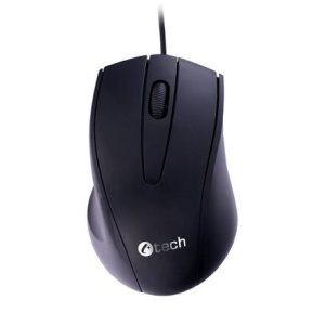 C-TECH Myš WM-07/Ergonomická/Optická/Pro praváky/1 200 DPI/Drátová USB/Černá WM-07