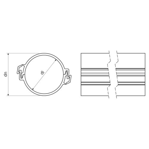 Chránička dělená Kopos KOPOHALF 110mm 06110P/2 CA modrá 3m - Obrázek 2