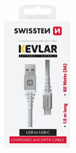DATOVÝ KABEL SWISSTEN KEVLAR USB / USB-C 1