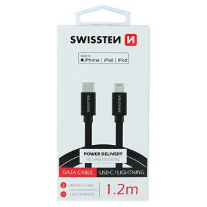 DATOVÝ KABEL SWISSTEN TEXTILE USB-C / LIGHTNING MFi 1