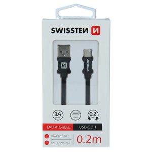 DATOVÝ KABEL SWISSTEN TEXTILE USB / USB-C 0