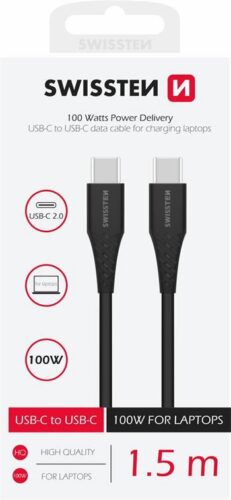 DATOVÝ KABEL SWISSTEN TPE USB-C/USB-C POWER DELIVERY 5A (100W) 1