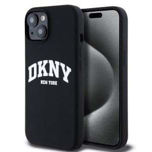 DKNY Liquid Silicone Arch Logo MagSafe Zadní Kryt pro iPhone 14 Black DKHMP14SSNYACH