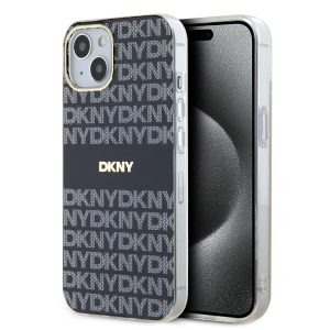 DKNY PC/TPU Repeat Pattern Tonal Stripe Magsafe Zadní Kryt pro iPhone 13 Black DKHMP13MHRHSEK