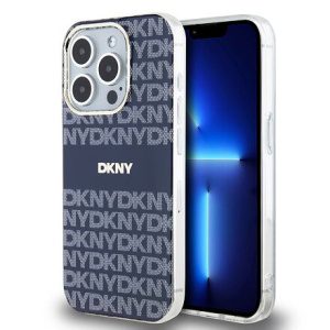 DKNY PC/TPU Repeat Pattern Tonal Stripe Magsafe Zadní Kryt pro iPhone 13 Pro Blue DKHMP13LHRHSEB