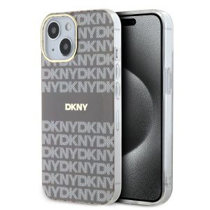 DKNY PC/TPU Repeat Pattern Tonal Stripe Magsafe Zadní Kryt pro iPhone 14 Beige DKHMP14SHRHSEE