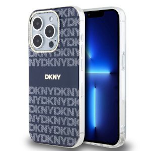 DKNY PC/TPU Repeat Pattern Tonal Stripe Magsafe Zadní Kryt pro iPhone 15 Pro Max Blue DKHMP15XHRHSEB