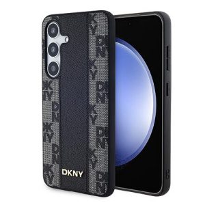 DKNY PU Leather Checkered Pattern Magsafe Zadní Kryt pro Samsung Galaxy S24+ Black DKHMS24MPCPVSLK