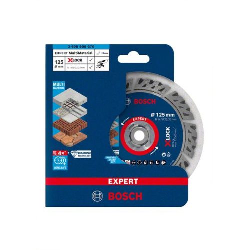Diamantový řezný kotouč 125mm Bosch EXPERT MultiMaterial X-LOCK 2.608.900.670 - Obrázek 2