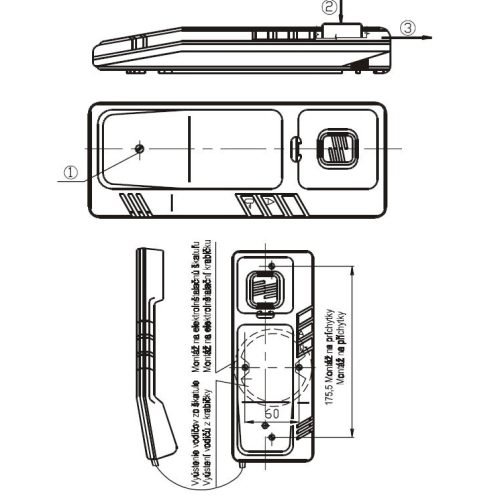 Domovní telefon TESLA DT93 bílý 4FP 210 51.201 - Obrázek 2