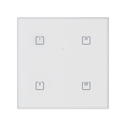 Dotykový skleněný ovladač 4 tlačítka bílý white sharp Elko EP MATTER RFGB-40W/MT 8977