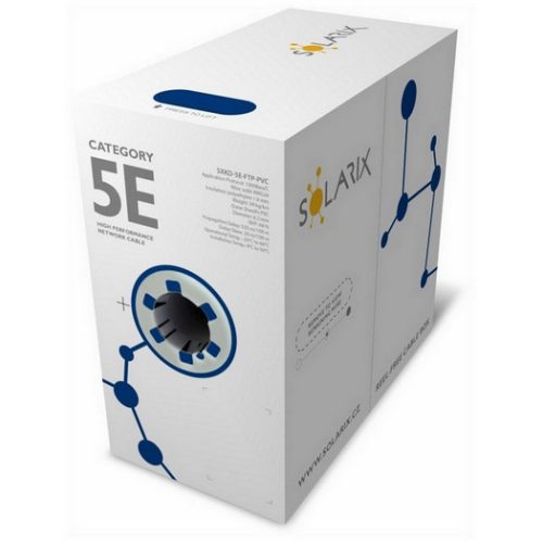 FTP kabel Solarix SXKD-5E-FTP-PVC šedý stíněný (box 305m) - Obrázek 2