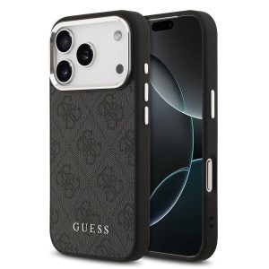 Guess 4G MagSafe Zadní Kryt pro iPhone 17 Pro Black GUHMP17LP4GSSMCK