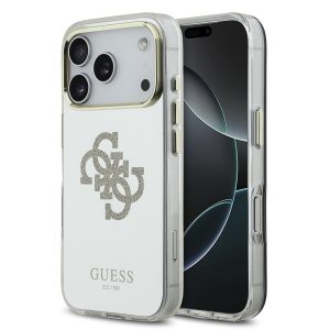 Guess PC/TPU Mirror 4G Glitter Logo MagSafe Zadní Kryt pro iPhone 17 Pro Gold GUHMP17LHMR4GDG