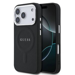 Guess PU Saffiano MagSafe Zadní Kryt pro iPhone 17 Pro Black GUHMP17LPSAREGSK