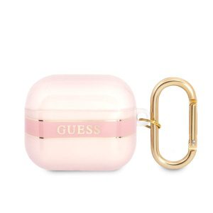 Guess TPU Printed Stripe Pouzdro pro Airpods 3 Pink GUA3HHTSP