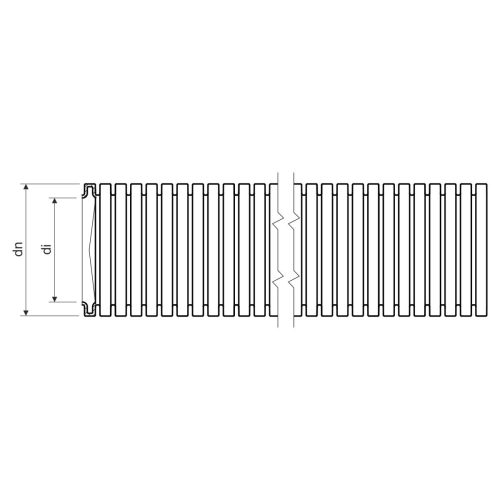 Husí krk trubka LPE-1 2325 25mm černá (100m) - Obrázek 2
