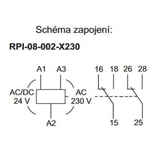 Instalační relé OEZ RPI-08-002-X230-SC AC/DC extra tiché - Obrázek 2
