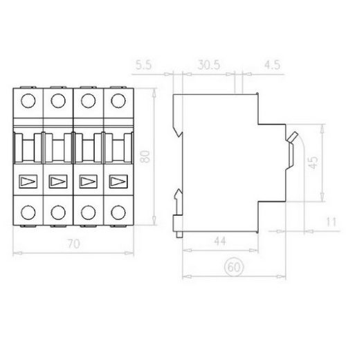 Instalační vypínač EATON IS-63/4 63A 276277 - Obrázek 2
