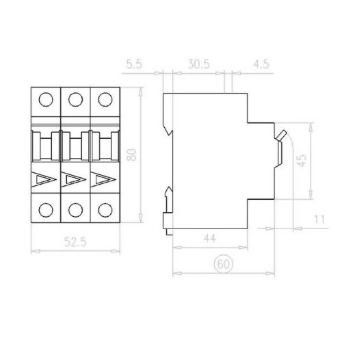Instalační vypínač EATON ZP-A63/3 3P 63A 284908 - Obrázek 2