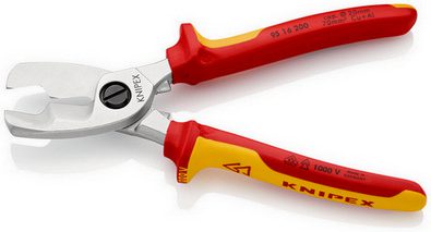 Kabelové nůžky Knipex 95 16 200 do VDE 1000V 200mm do průměru 20mm nebo 70mm2 - Obrázek 2