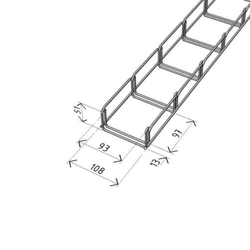 Kabelový žlab Arkys Merkur 2 100x50mm nerez A2 2m ARK-231124 - Obrázek 2