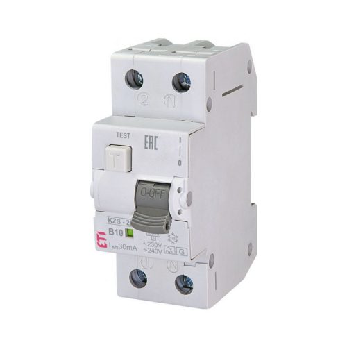 Kombinovaný chránič s jističem ETI KZS-2M A G/KV B10/0