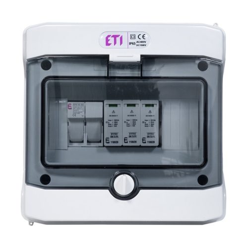 Kompletní DC nástěnná rozvodnice pro FVE ETI RFVE1100/8-DC1/1-16-EMT2 1 string IP65 001105401