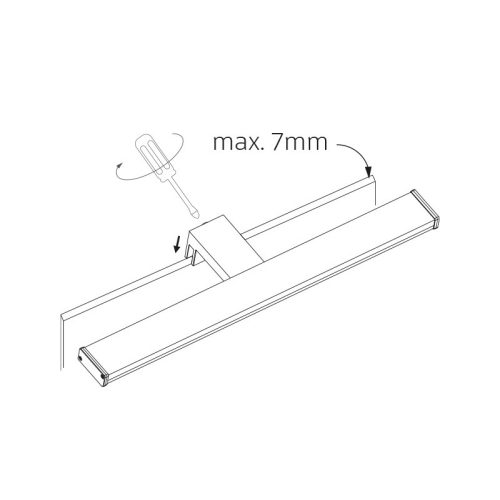 Koupelnové LED svítidlo nad zrcadlo Panlux ARVEN PN12100006 8W IP44 3000K černá - Obrázek 2