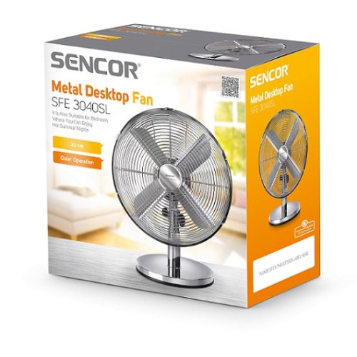 Kovový stolní ventilátor SENCOR SFE 3040SL stříbrná - Obrázek 2