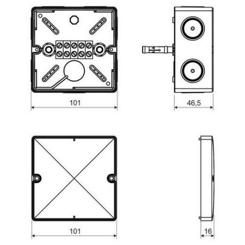 Krabice KOPOS KSK 100 PO IP66 100x100x60mm s požární odolností oranžová - Obrázek 2