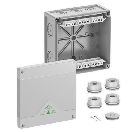 Krabice Spelsberg Abox 160-16 se svorkovnicí 1x5x16mm2 IP55/IP66 šedá 182x182x90 81642001