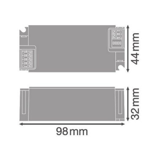 LED driver LEDVANCE s rozhraním pro stmívání typu DALI 44W 9-52V 700/750/800/850/900/950/1000/1050mA - Obrázek 2