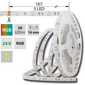 LED pásek McLED 24V RGB š=10mm IP54 7
