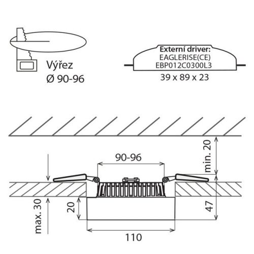 LED podhledové svítidlo McLED NIXO 12W 4000K neutrální bílá ML-412.059.33.0 - Obrázek 2