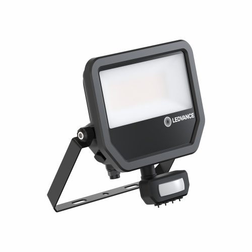 LED reflektor s pohybovým čidlem LEDVANCE FLOODLIGHT černý 41W 5500lm 3000K teplá bílá IP65