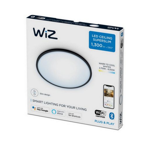 LED stropní svítidlo WiZ Super Slim 14W 2700-6500K černá - Obrázek 2