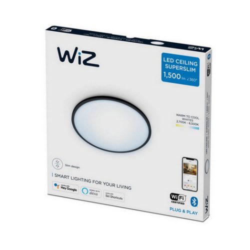 LED stropní svítidlo WiZ Super Slim 16W 2700-6500K černá - Obrázek 2