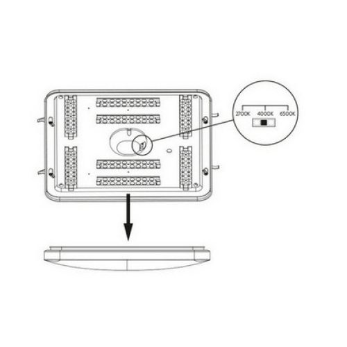 LED svítidlo 35W PLAFON SQUARE 2700K/4000K/6500K krokově stmívatelné LEDMED LM31100004 - Obrázek 2