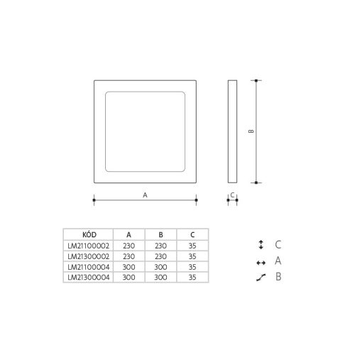 LED svítidlo LEDMED Mounted 24W neutrální bílá 4000K LM21300004 - Obrázek 2