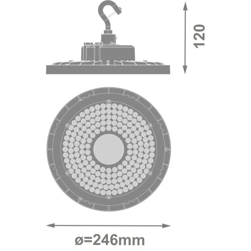 LED svítidlo LEDVANCE High Bay Value 120W 21100lm 4000K IP65 - Obrázek 2