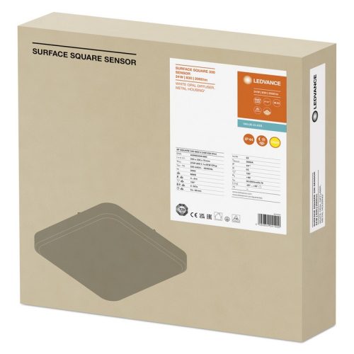 LED svítidlo LEDVANCE SF Square 24W 3000K 330mm IP44 s pohybovým čidlem - Obrázek 2