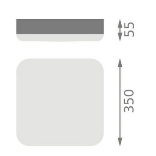 LED svítidlo LEDVANCE SF Square Slim 35W 3000K 350mm IP65 4099854103018 - Obrázek 2