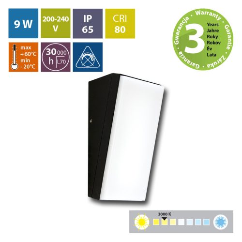 LED svítidlo McLED Kronos 9W 3000K IP65 černá ML-513.026.19.0 - Obrázek 2