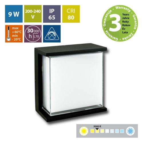 LED svítidlo McLED Leon 10W 3000K IP65 černá ML-513.034.19.0 - Obrázek 2